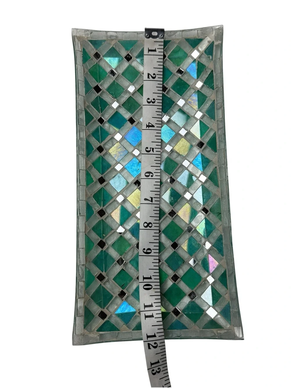 Pier 1 Green and Teal Mosaic Glass Wall Panel